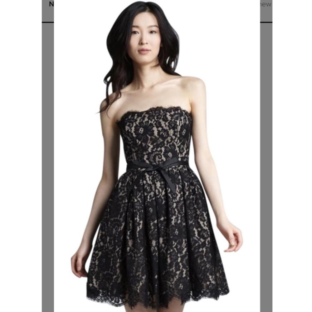 NWT Robert Rodriguez strapless lace cocktail dress